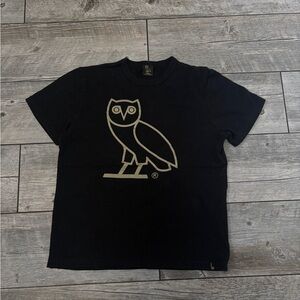 OVO Black T-Shirt with Owl Logo